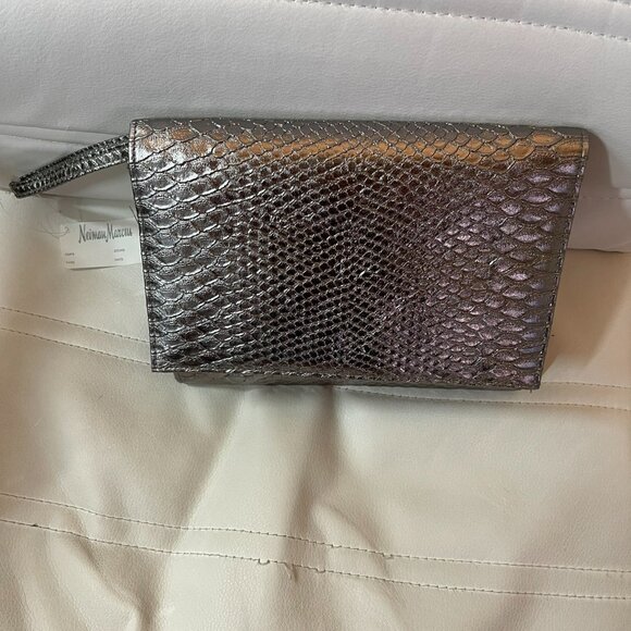 Neiman Marcus Handbags - Neiman Marcus Evening Bag in Pewter - NWT (314)